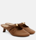 Loewe Pebble 45 leather mules