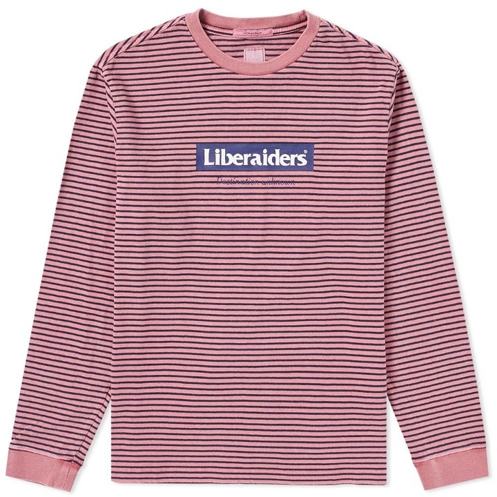 Photo: Liberaiders Long Sleeve Box Logo Tee Pink
