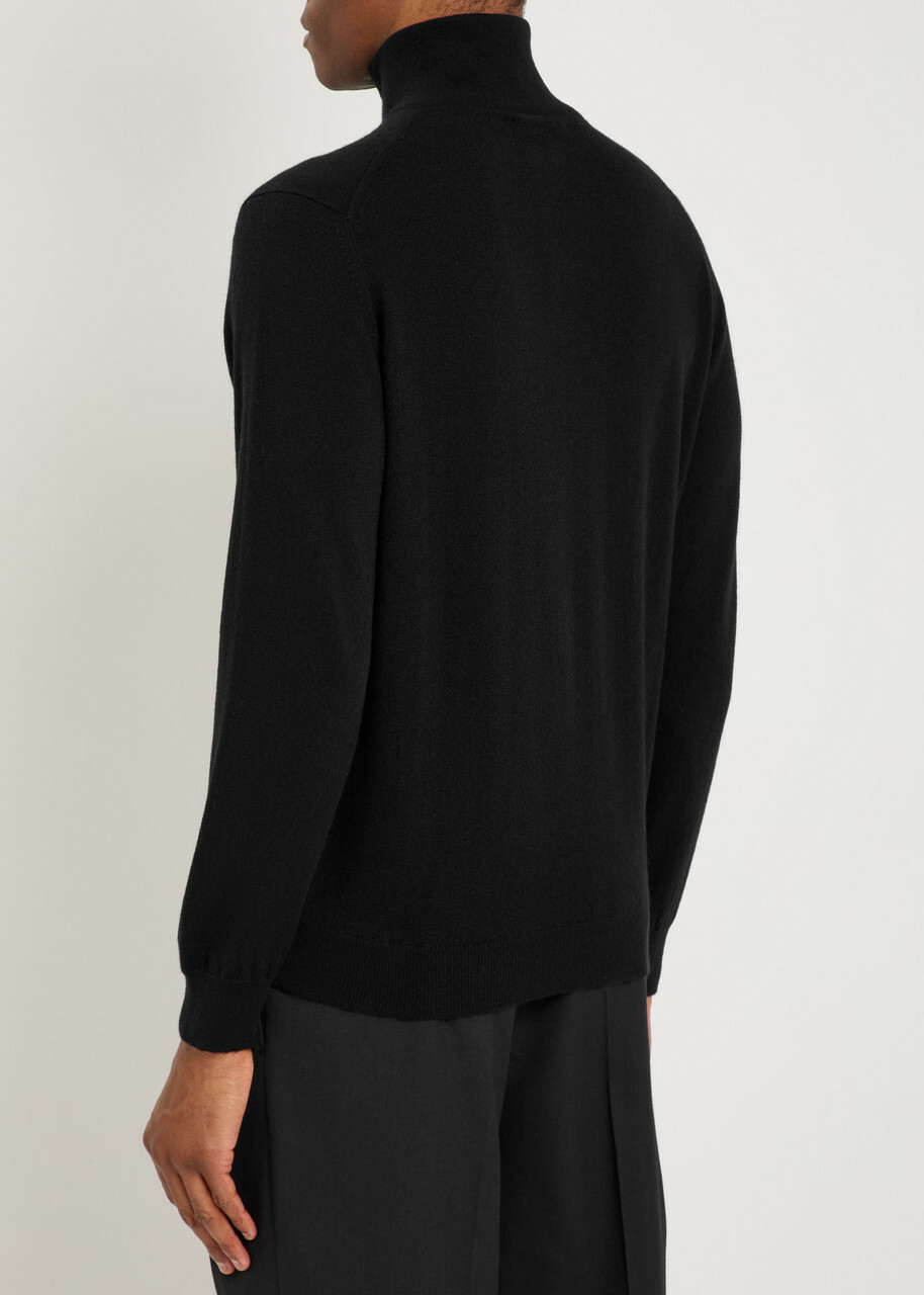 Begg & CO Heriot Half-zip Cashmere Jumper Black