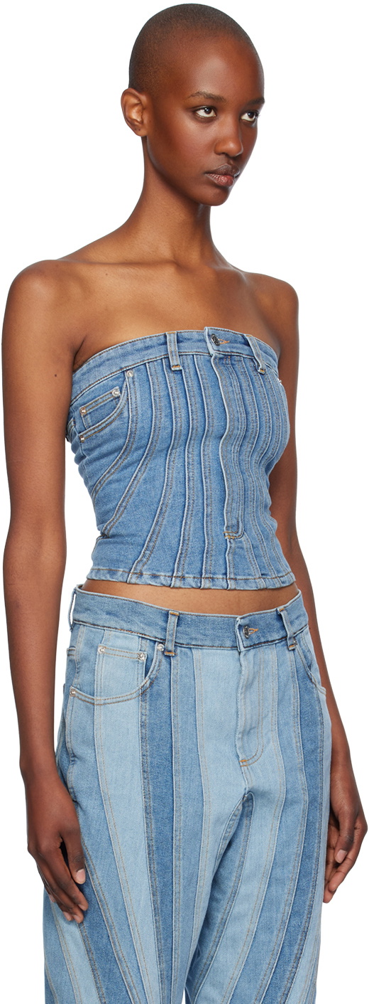 Bustier Mugler - Taille S, Tour De Poitrine 86cm - Couleur Marron Et Or - Neuf Sans étiquettes