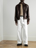 LOEWE - Straight-Leg Pleated Jeans - White