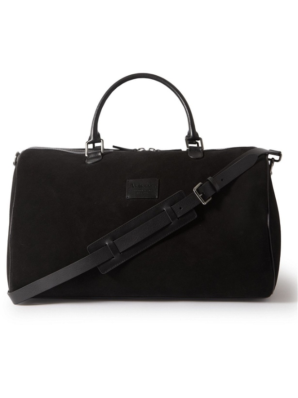 Photo: ANDERSON'S - Leather-Trimmed Suede Duffle Bag