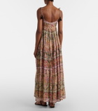 Rixo Kamilah floral lamé maxi dress