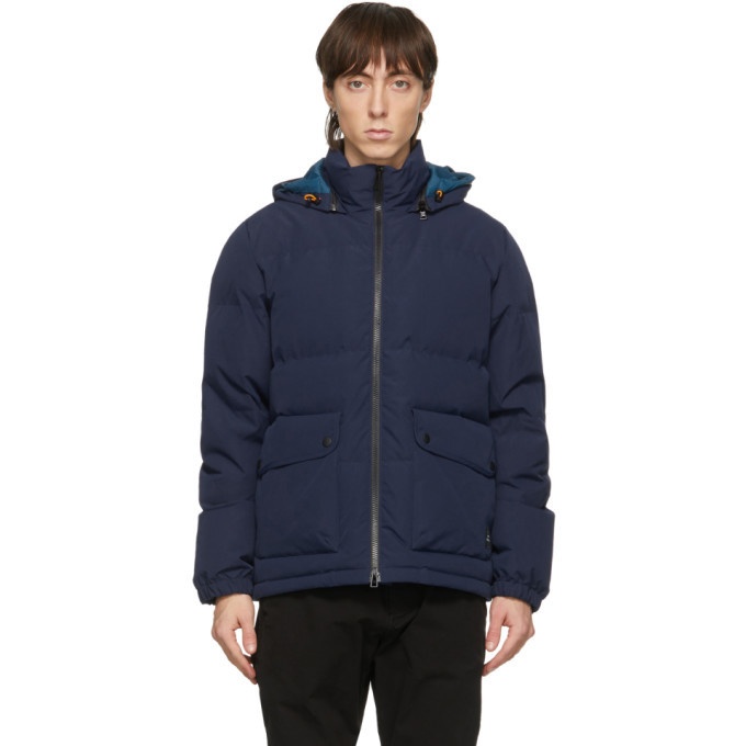 Photo: PS by Paul Smith Navy Down Hooded Jacket