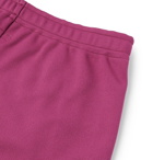KAPITAL - Slim-Fit Embroidered Velvet-Trimmed Tech-Jersey Sweatpants - Purple