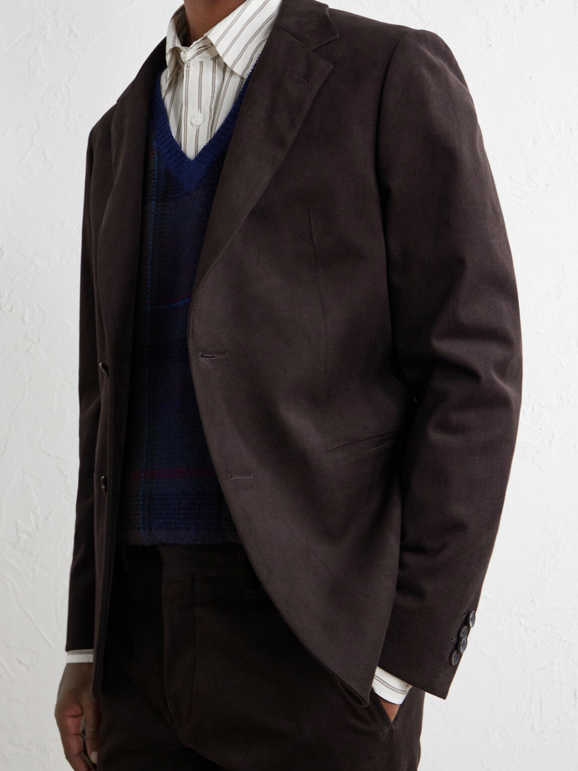 Mr P. - Cotton-Blend Twill Suit Jacket - Brown