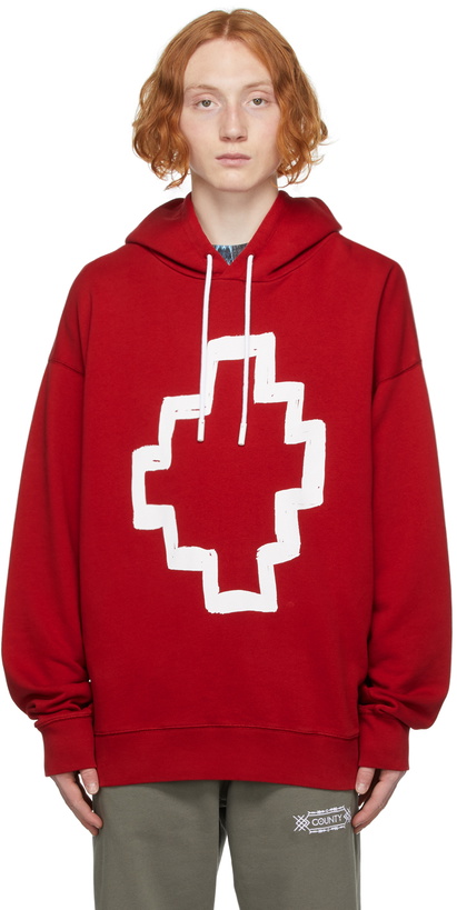 Photo: Marcelo Burlon County of Milan Red Tempera Cross Hoodie