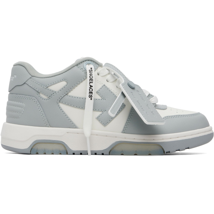 Photo: Off-White Gray & White 'Out Of Office' Sneakers