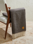 Soho Home - Marwood Logo-Appliquéd Fringed Wool-Blend Throw