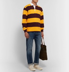 Battenwear - Striped Cotton-Jersey Polo Shirt - Men - Saffron