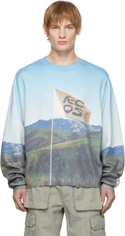 Photo: RCOS Multicolor Flag Print Knit Sweater