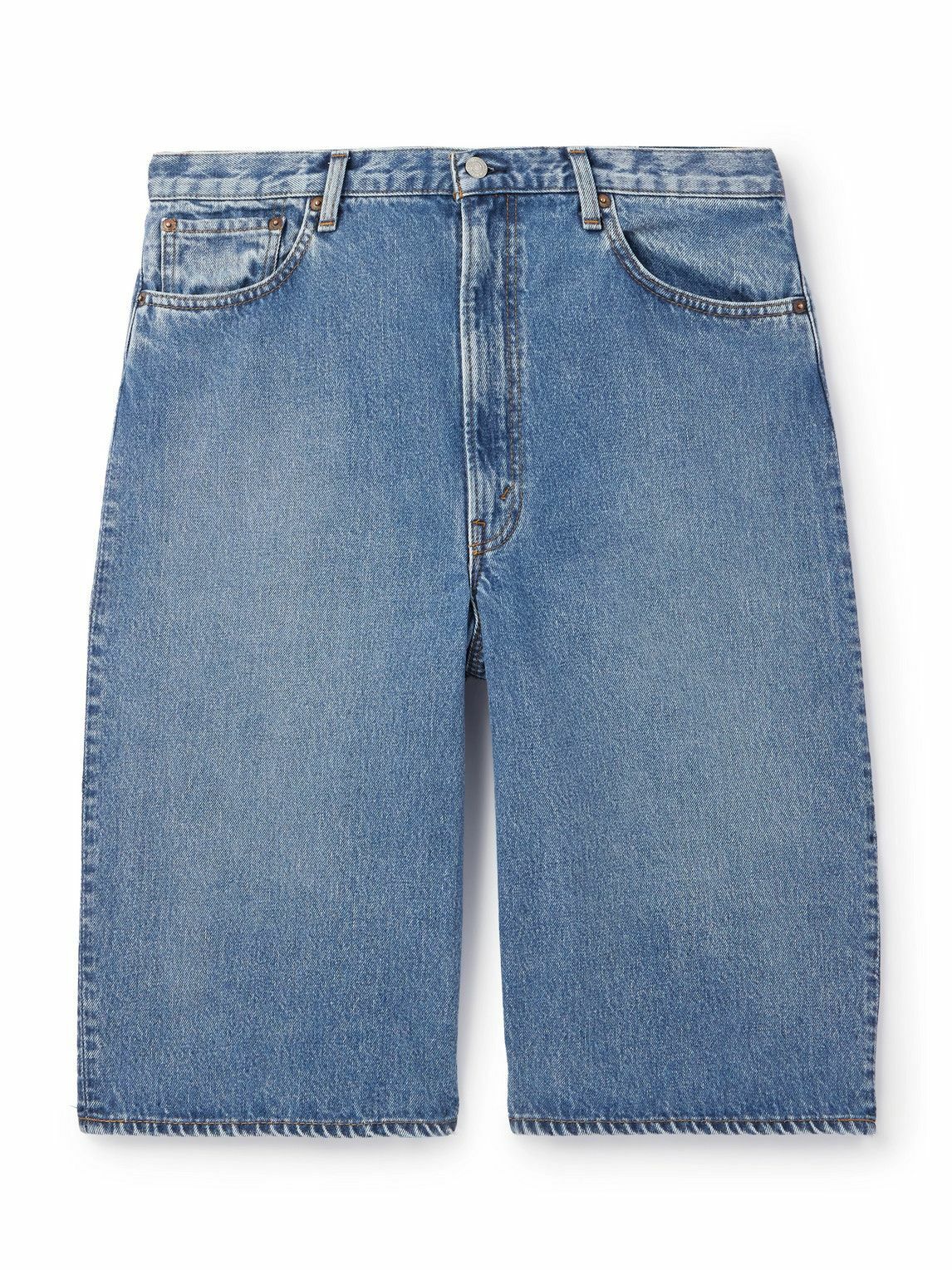 orslow CLIBMING SHORTS DENIM ショートパンツ OrSlow - Wide-Leg Denim Shorts - Blue orSlow