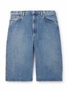 OrSlow - Super Dad's Wide-Leg Denim Shorts - Blue