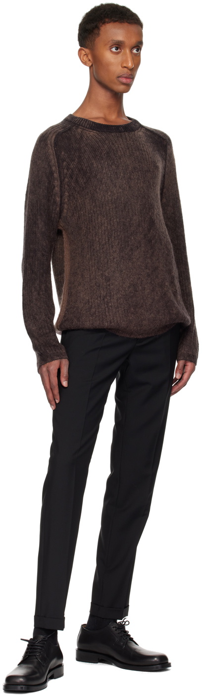 Paul Smith Brown Acid-Wash Print Effect Wool-Mohair Sweater Paul Smith