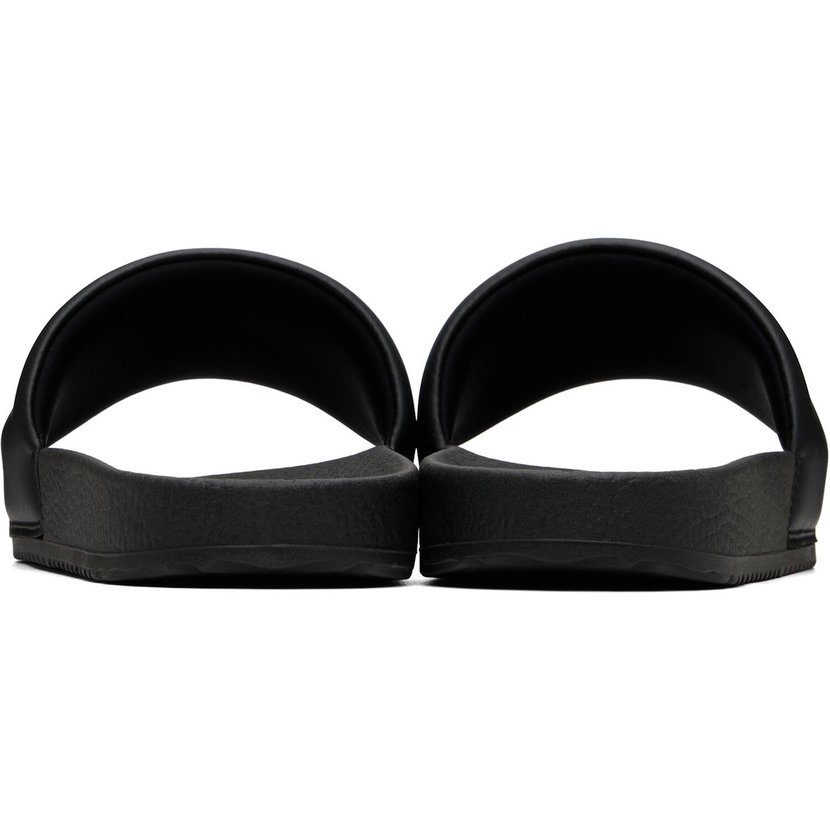 Hugo Black Padded Strap & Contrast Logo Slide Sandals