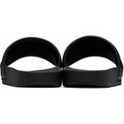 Hugo Black Padded Strap & Contrast Logo Slide Sandals