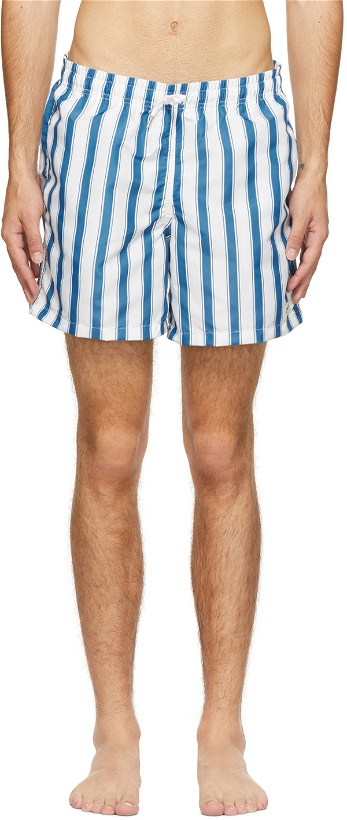 Photo: Bather Blue & White Stripe Swim Shorts
