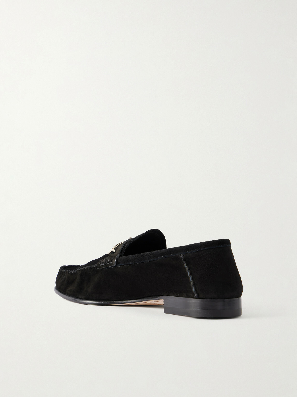 TOM FORD - Ripley Embellished Suede Loafers - Black