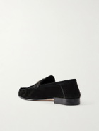 TOM FORD - Ripley Embellished Suede Loafers - Black