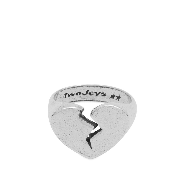 Photo: TwoJeys Men's Broken Heart Ring in Silver