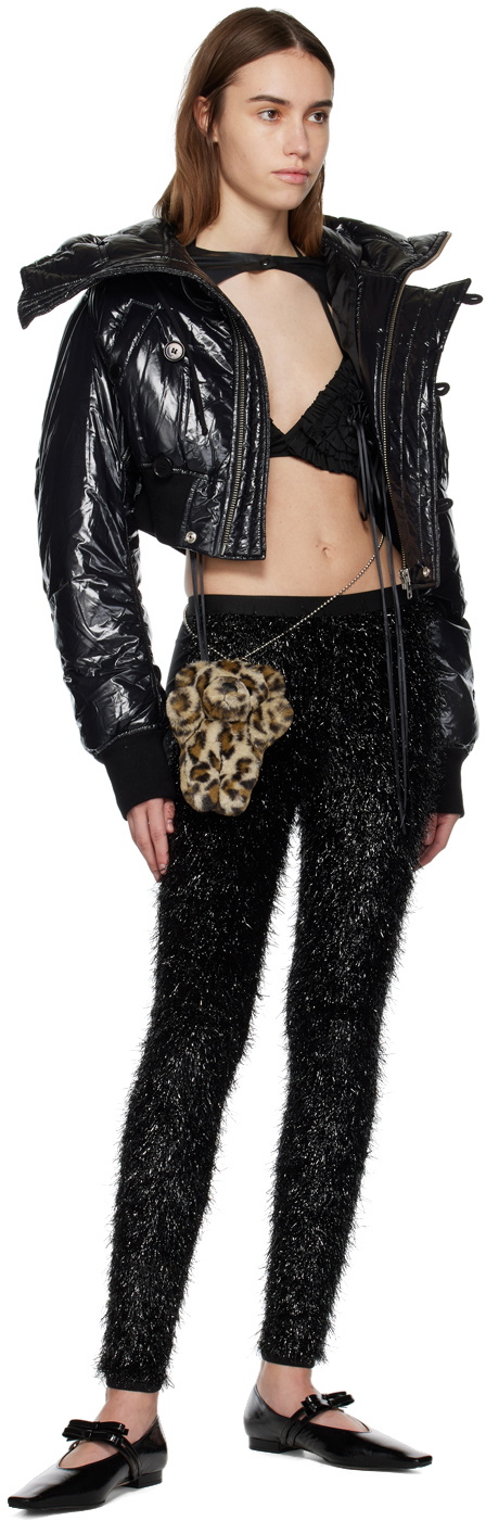 Vaquera Black Cropped Aviator Jacket Vaquera