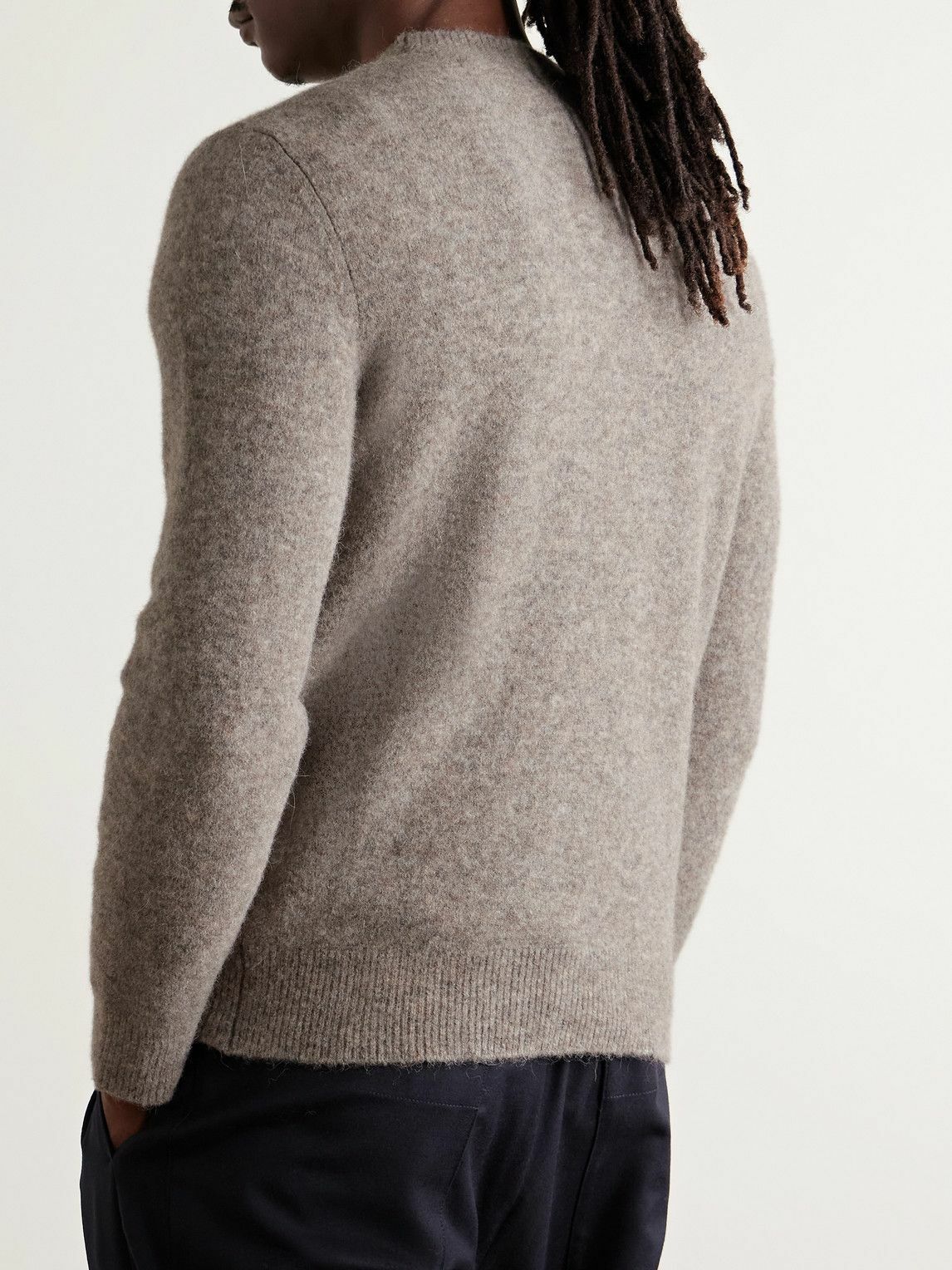 Barena - Brushed Alpaca-Blend Sweater - Brown