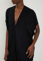 Rick Owens Lilies Em V-neck Jersey Gown Black