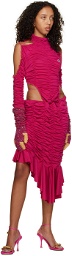 Ester Manas Pink Peephole Midi Dress