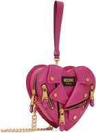 Moschino Pink Heart Biker Bag