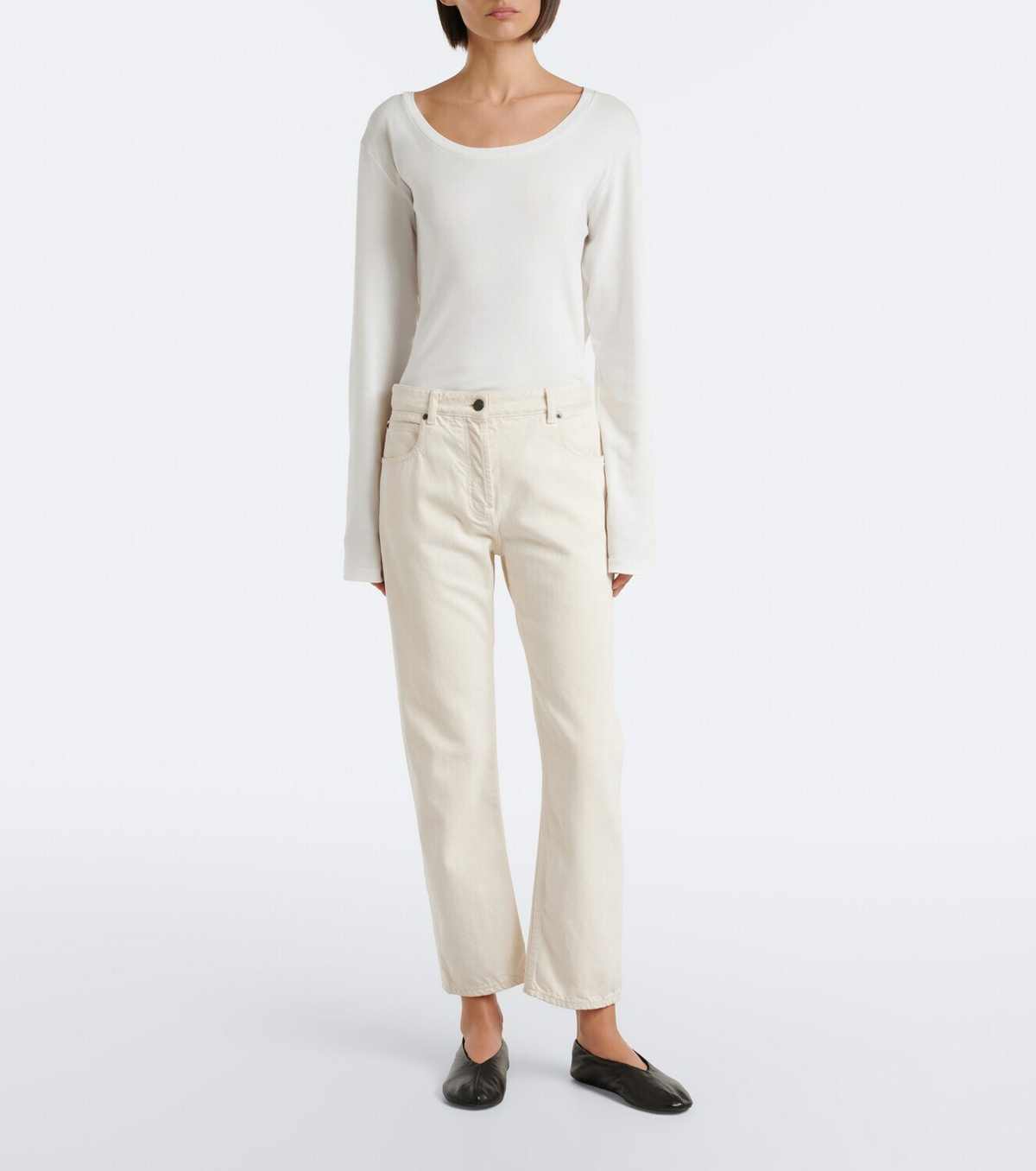The Row Riaco mid-rise straight jeans