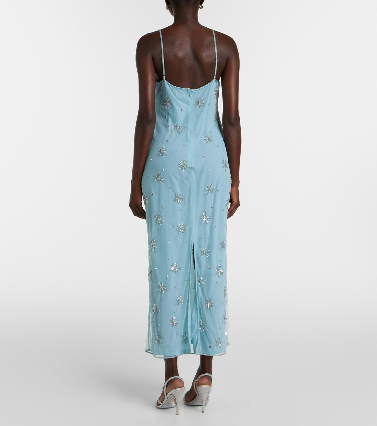 Staud Elsa embellished midi dress