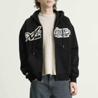 Avirex Men's Script Logo Zip Hoodie in Black