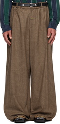 Martine Rose Brown Extreme Wide Leg Tailored Trousers