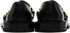 Moschino Black Lettering Loafers