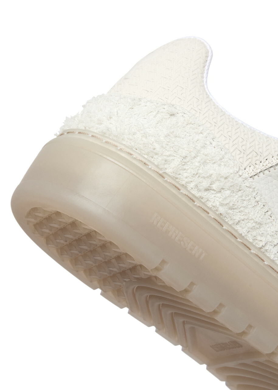 Represent Virtus Panelled Leather Sneakers Off White