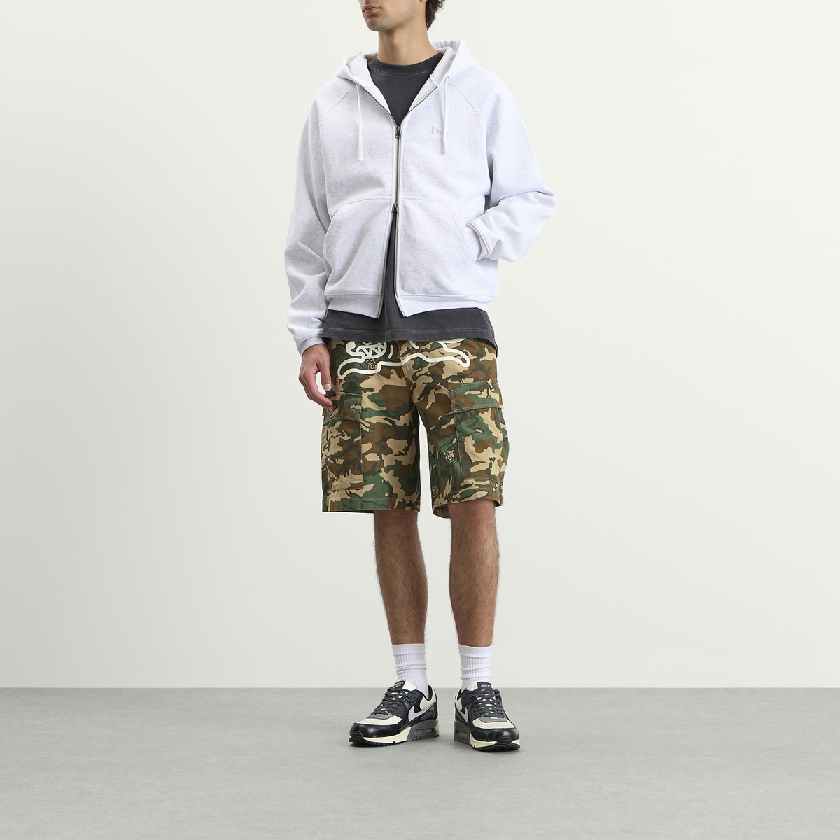 ICECREAM Men's Running Dog Woodland Camo Cargo Shorts in Multi