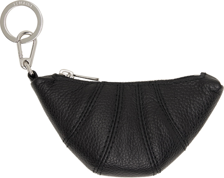 Photo: LEMAIRE Black Mini Croissant Coin Pouch