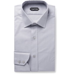 TOM FORD - Grey Slim-Fit Puppytooth Cotton Shirt - Light gray