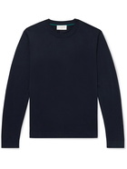 Derek Rose - Sea Island Knitted Cotton Sweater - Blue