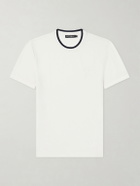 Dolce&Gabbana - Logo-Embroidered Piqué T-Shirt - White
