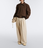 Bottega Veneta Intrecciato suede blouson jacket