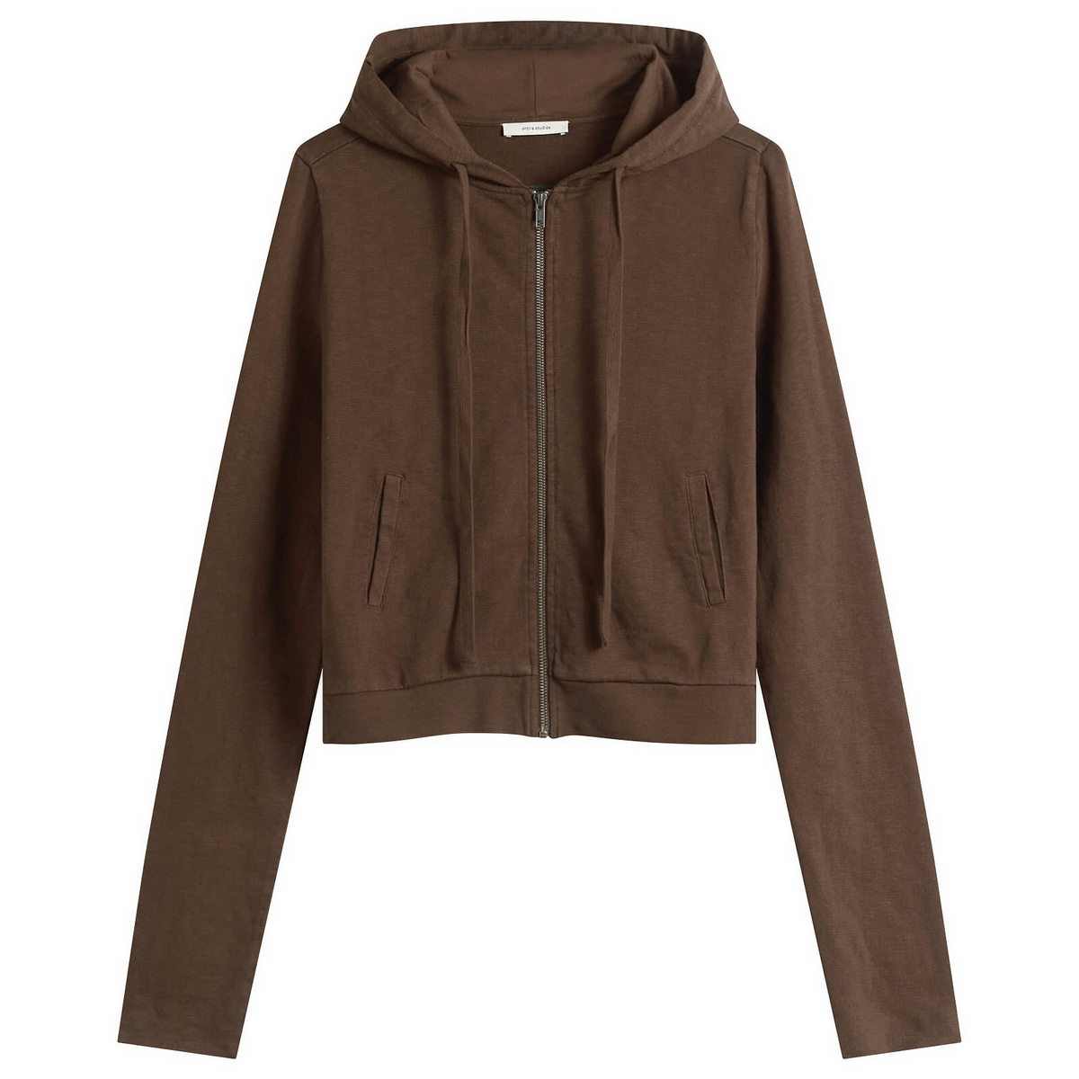 トップス entire studios foodie Entire Studios Gray Cropped Full Zip Hoodie Entire Studios