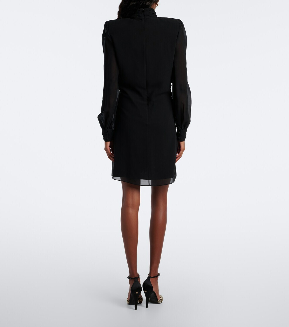 Valentino Draped silk georgette minidress