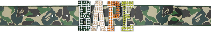 Photo: BAPE Khaki ABC Camo 'Bape' Leather Belt