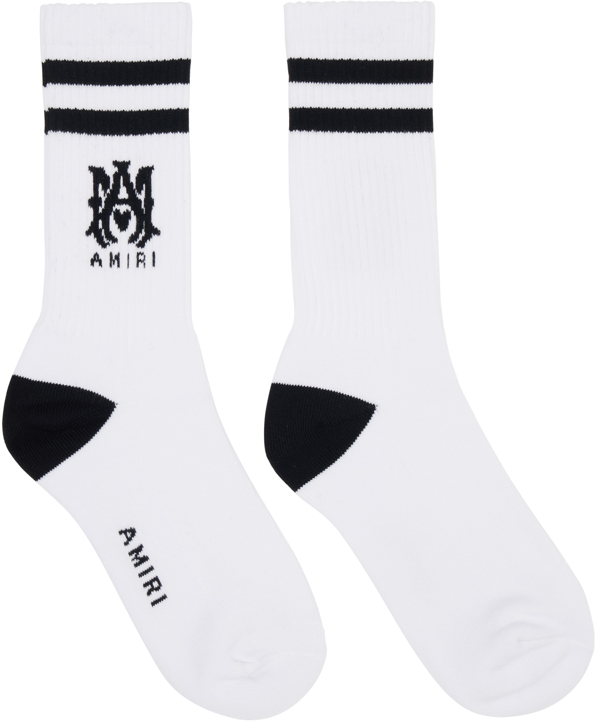 AMIRI White 'MA' Core Logo Socks