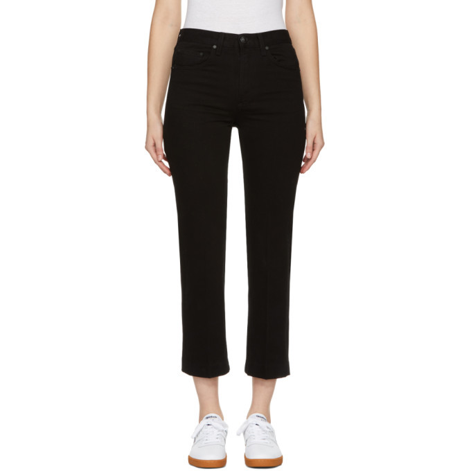 Photo: Rag and Bone Black Ankle Straight Jeans