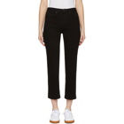 Rag and Bone Black Ankle Straight Jeans