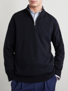 Sunspel - Cashmere Half-Zip Sweater - Black