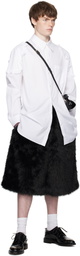 Simone Rocha SSENSE Exclusive Black Faux-Fur Shorts