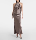 The Sei Silk charmeuse maxi skirt